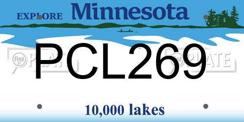 PCL269 Minnesota License Plate