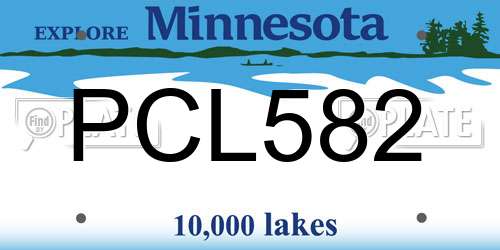 PCL582 Minnesota License Plate