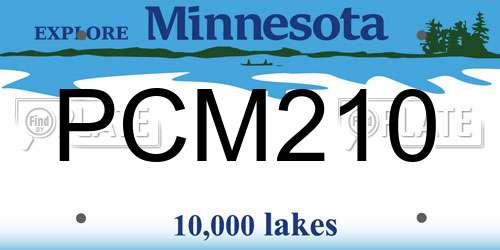 PCM210 Minnesota License Plate