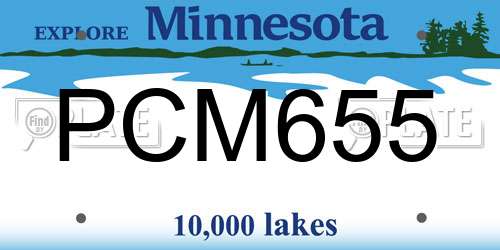 PCM655 Minnesota License Plate