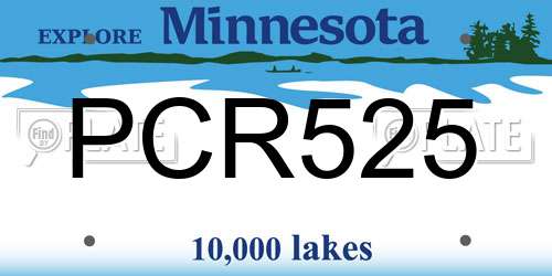 PCR525 Minnesota License Plate
