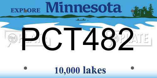 PCT482 Minnesota License Plate