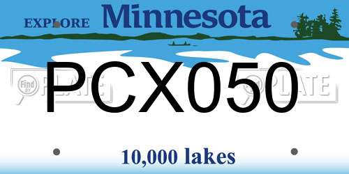 PCX050 Minnesota License Plate