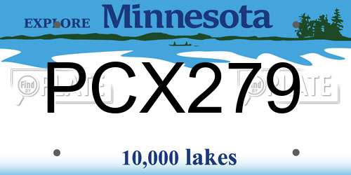 PCX279 Minnesota License Plate