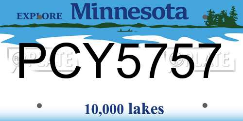 PCY5757 Minnesota License Plate
