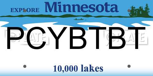 PCYBTBT Minnesota License Plate