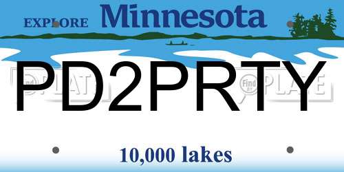PD2PRTY Minnesota License Plate