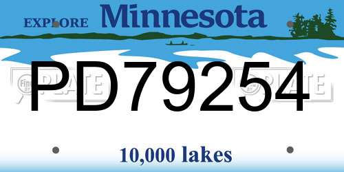 PD79254 Minnesota License Plate