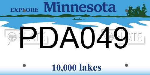 PDA049 Minnesota License Plate