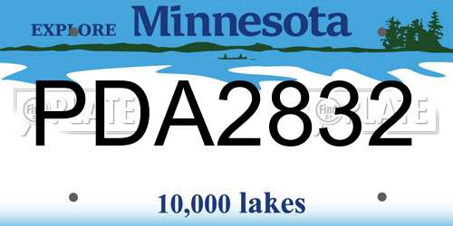 PDA2832 Minnesota License Plate