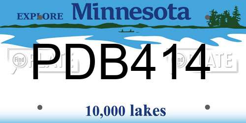 PDB414 Minnesota License Plate