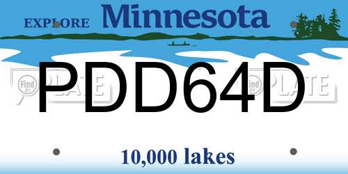 PDD64D Minnesota License Plate