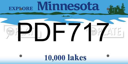 PDF717 Minnesota License Plate