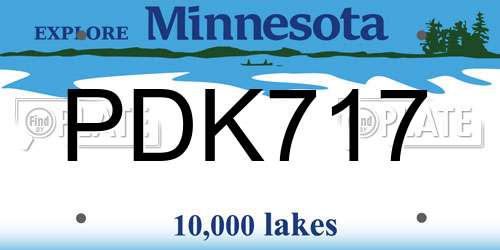 PDK717 Minnesota License Plate