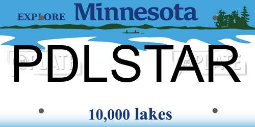 PDLSTAR Minnesota License Plate