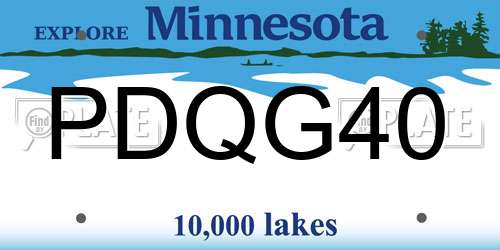 PDQG40 Minnesota License Plate