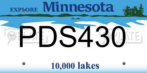 PDS430 Minnesota License Plate