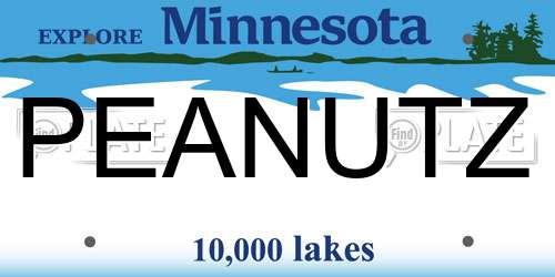 PEANUTZ Minnesota License Plate