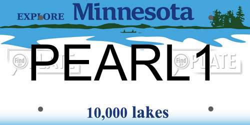 PEARL1 Minnesota License Plate