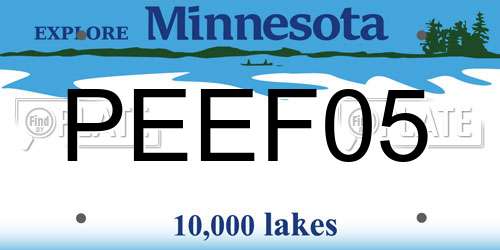 PEEF05 Minnesota License Plate