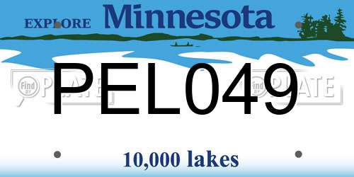 PEL049 Minnesota License Plate