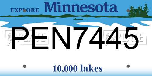 PEN7445 Minnesota License Plate