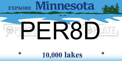 PER8D Minnesota License Plate