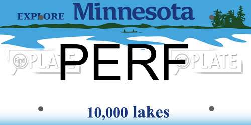 PERF Minnesota License Plate