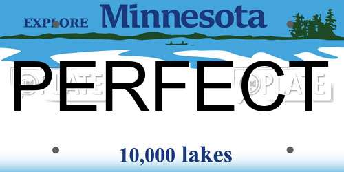 PERFECT Minnesota License Plate