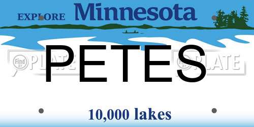 PETES Minnesota License Plate