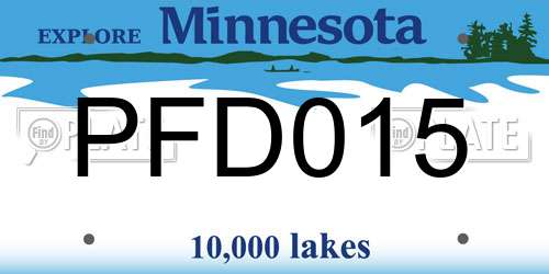 PFD015 Minnesota License Plate
