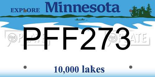PFF273 Minnesota License Plate