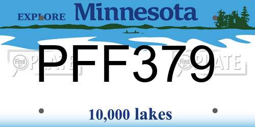 PFF379 Minnesota License Plate