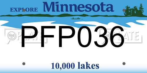 PFP036 Minnesota License Plate