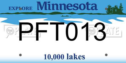 PFT013 Minnesota License Plate