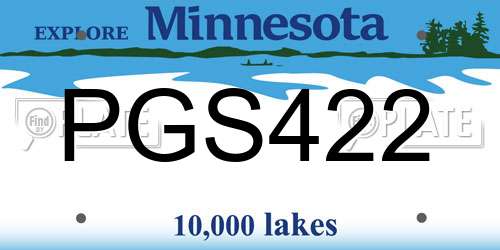 PGS422 Minnesota License Plate