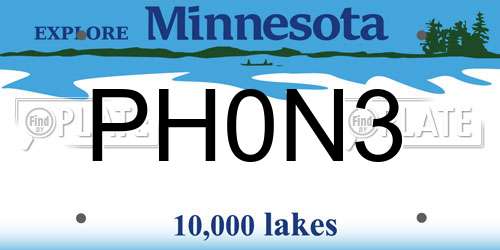 PH0N3 Minnesota License Plate