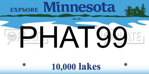 PHAT99 Minnesota License Plate