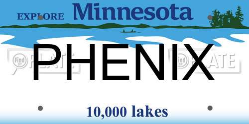 PHENIX Minnesota License Plate