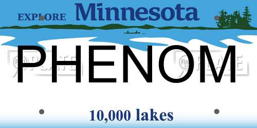 PHENOM Minnesota License Plate