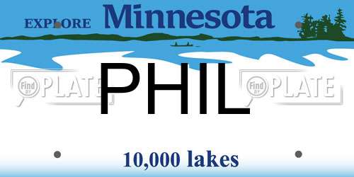 PHIL Minnesota License Plate