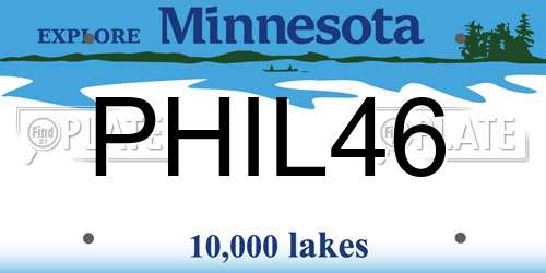 PHIL46 Minnesota License Plate