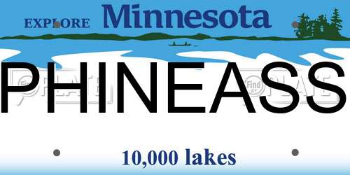 PHINEASS Minnesota License Plate