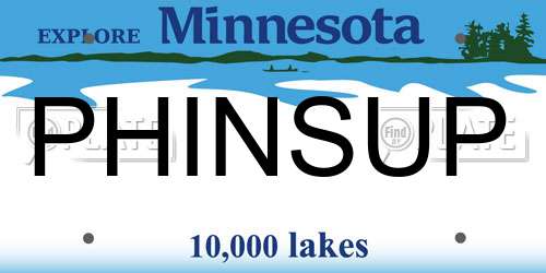 PHINSUP Minnesota License Plate