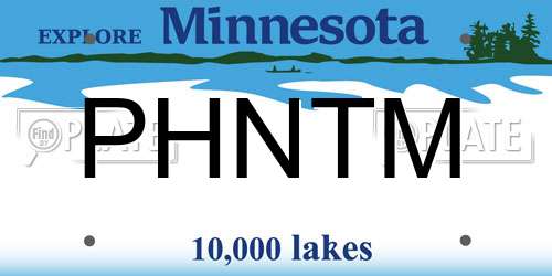 PHNTM Minnesota License Plate