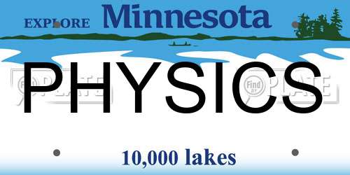 PHYSICS Minnesota License Plate