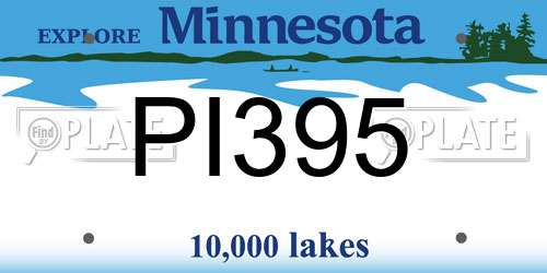 PI395 Minnesota License Plate