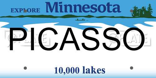 PICASSO Minnesota License Plate