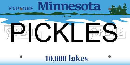 PICKLES Minnesota License Plate