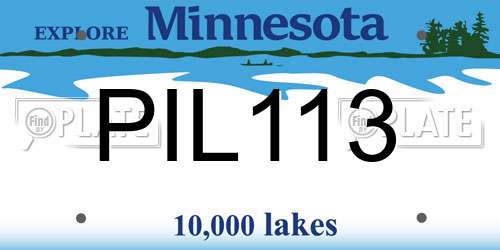 PIL113 Minnesota License Plate